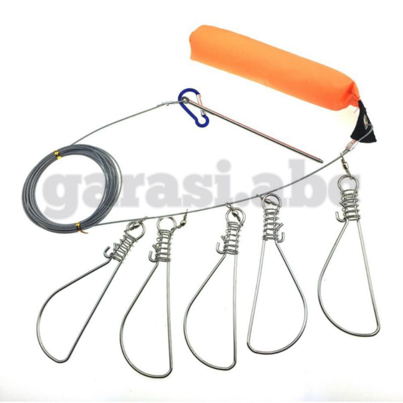 Tali Kait Ikan Stainless steel Gesper Lanyard Carabiner Tusuk Pancing Mancing Rawa Kolam Laut Danau Waduk Sungai Cantolan Pelampung Casting Jigging Popping Dasaran Relix Nusantara Daiwa Shimano Daido