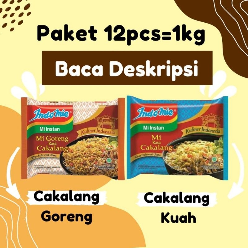 

Indomie cakalang goreng kuah khas manado mie cakalang paket 12pcs