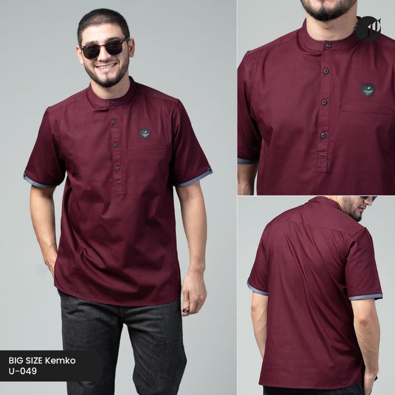 BAJU KOKO PRIA BAJU KOKO MUSLIM ATASAN MUSLIM PRIA BAJU KOKO LENGAN PENDEK BAJU KOKO MODERN
