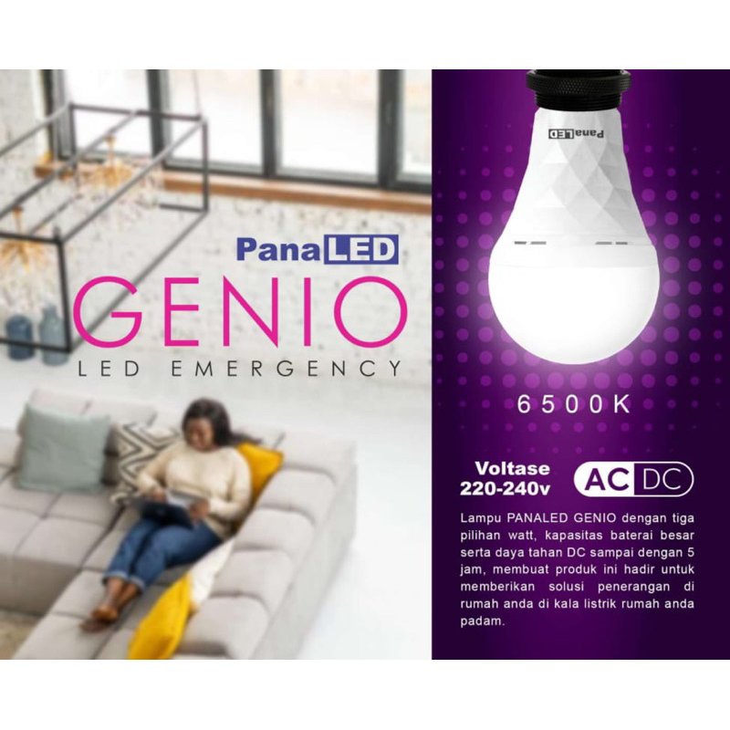 Panaled GENIO 9 Watt - Lampu Led Emergency Magic Lamp