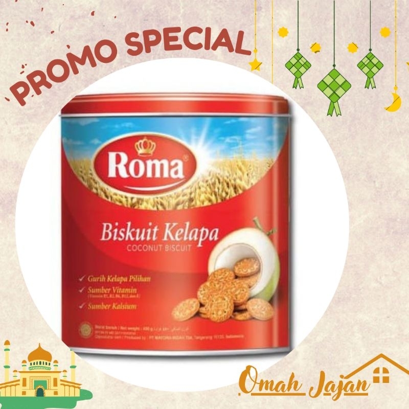 

Roma Kelapa /Biskuit Roma Kelapa Kemasan kaleng 345 gram