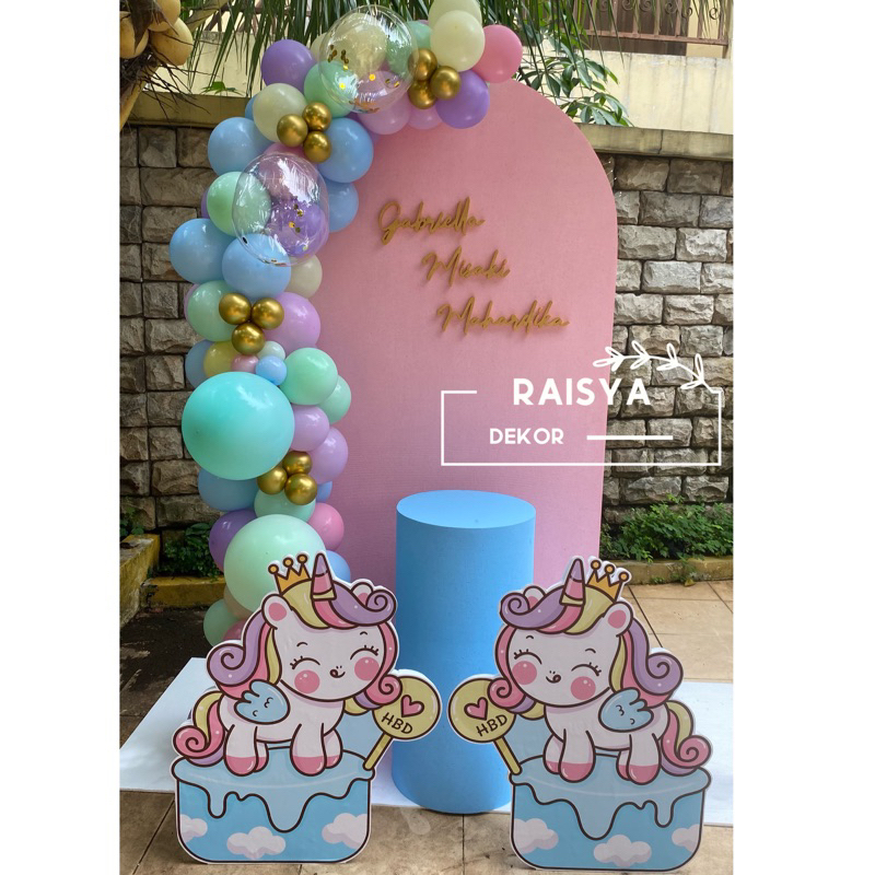 Backdrop Ulang tahun Unicorn