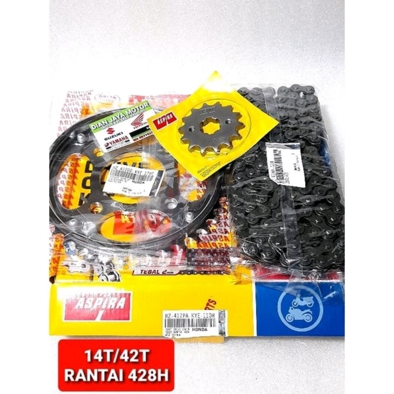 GIRSET GEAR SET HONDA VERZA MEGAPRO NEW MONOSHOCK ORI ASTRA ASPIRA KYE