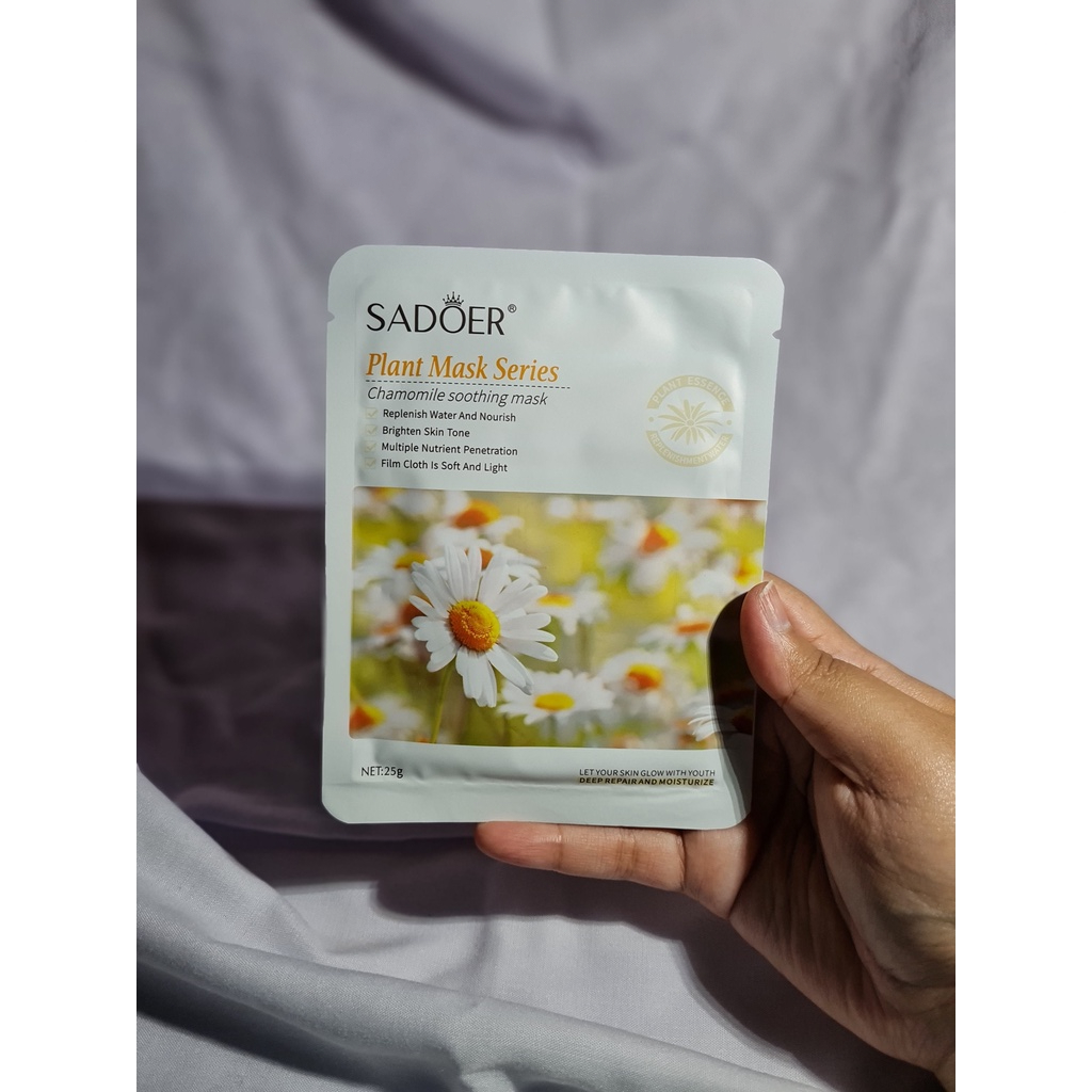 SADOER Plant Mask Series Chamomile Soothing Mask / Masker Wajah
