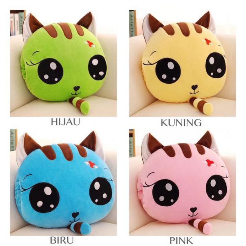 Bantal kepala kucing new lucu halus dan lembut 40cm