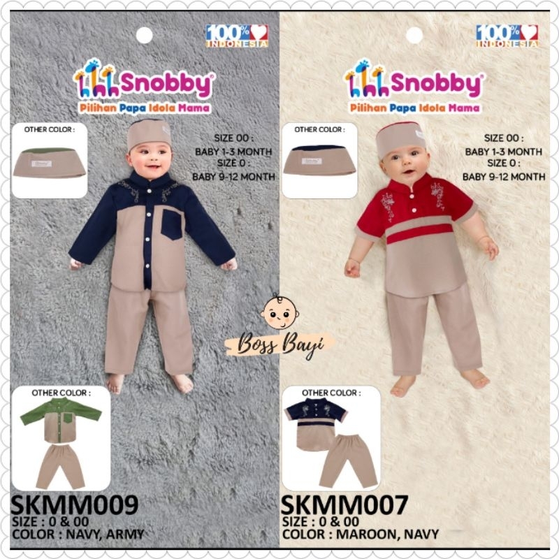 SNOBBY - Set Baby Koko / Setelan Koko + Peci Bayi SKMM007| SKMM009