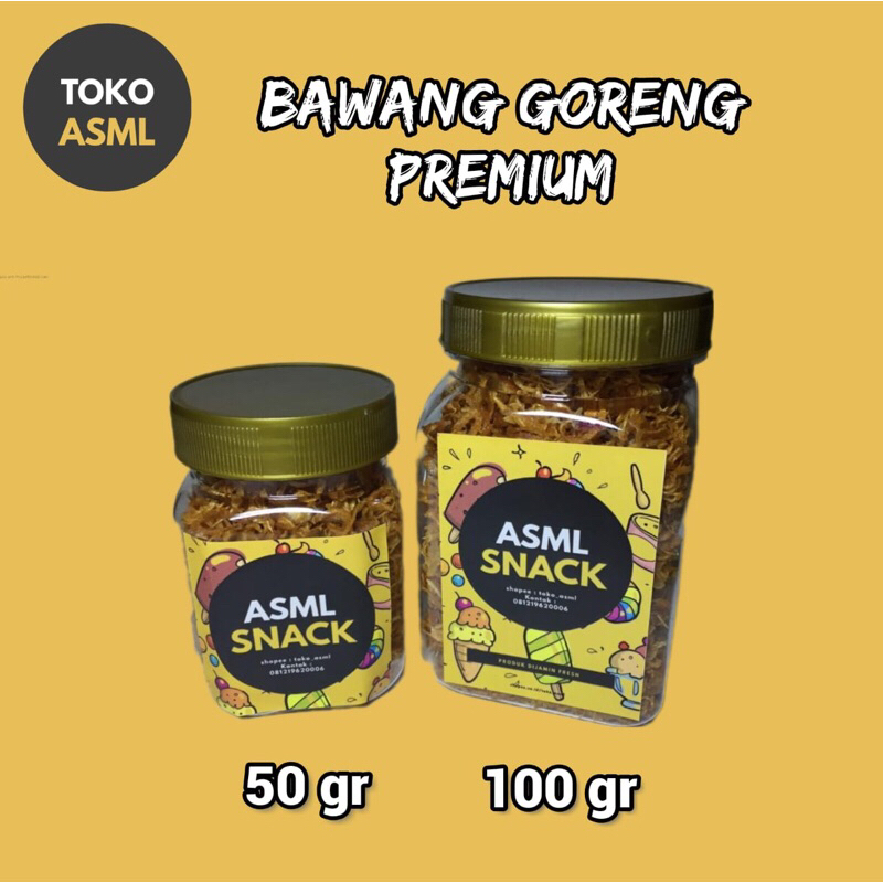 

BAWANG GORENG PREMIUM 100% MURNI BAWANG BREBES 50GR / 100GR