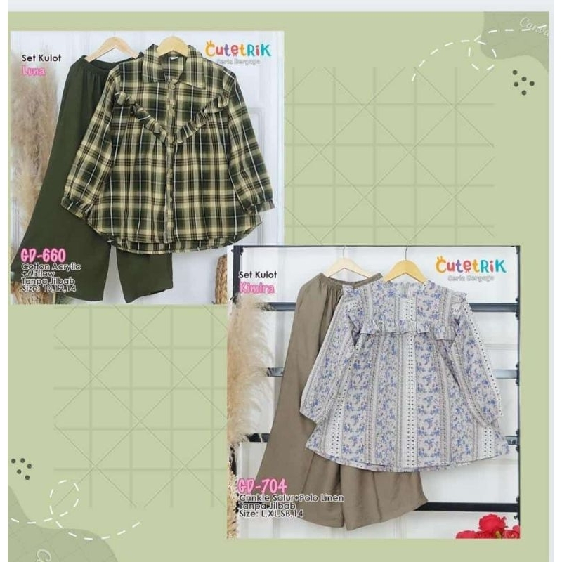 SETELAN KULOT CUTETRIK TERBARU