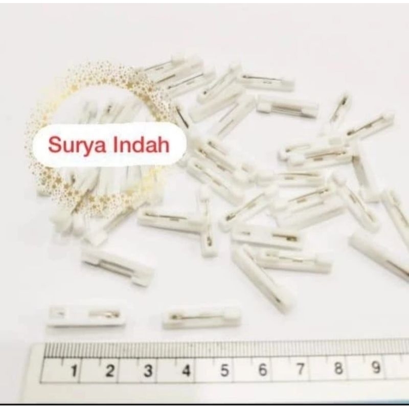 

Peniti Plastik Pin Bros Putih Papan Nama Nametag 3/4inch, 1 1/2inch, 1 1/4inch MINIMAL CHECKOUT 1Gros (144pcs)