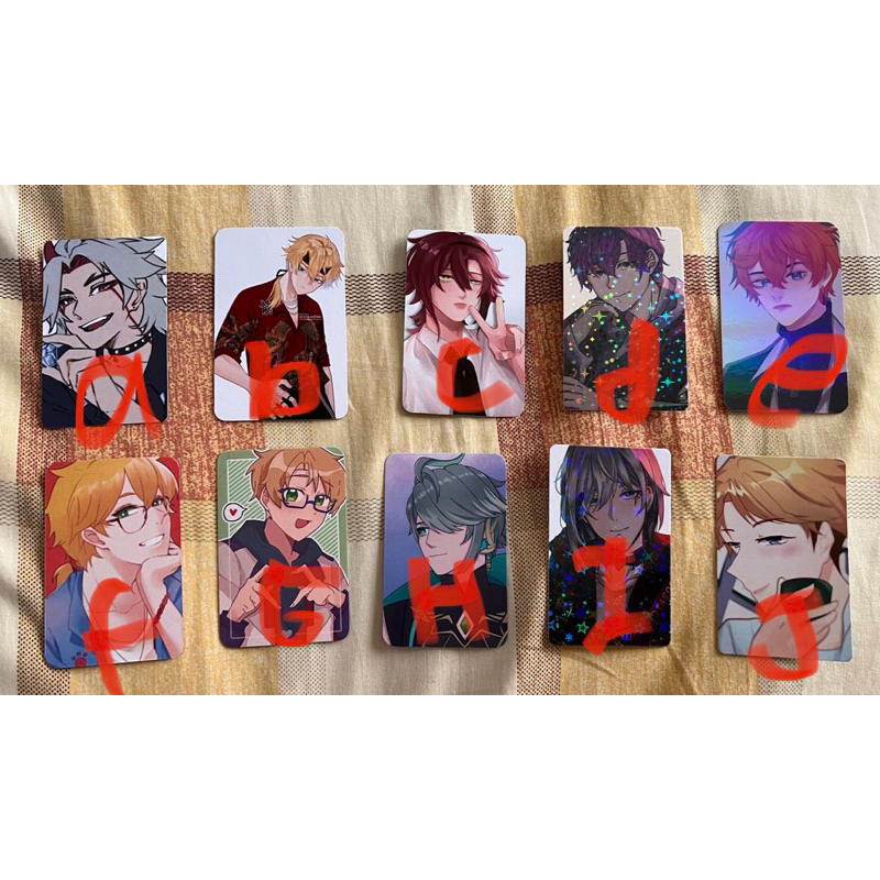 COMIFURO15 CF15 FANART FANMADE PHOTOCARD PC GENSHIN IMPACT GENSIN ENSTARS ENSEMBLE STARS NIJISANJI E