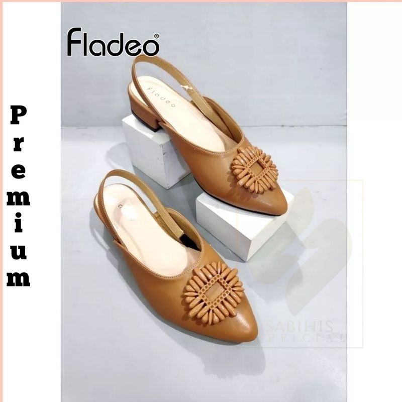 sandal sendal pesta kondangan hak bustong tahu 3 cm perampuan wanita fladeo / sandal sendal wedges w