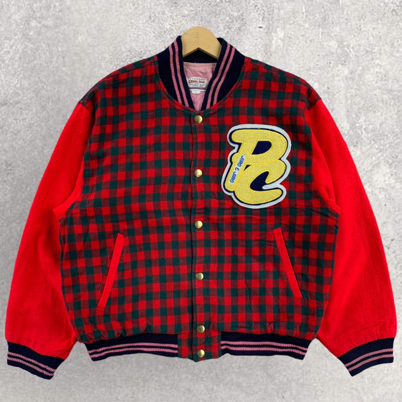 JAKET VARSITY TARTAN VINTAGE CASUAL SHOP JIRO JIRO PC