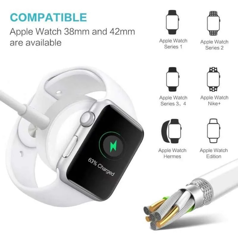 ELAVO 2 in 1 Kabel charger iphone 11 12 X XR 14 Pro Max cable charging Apple Watch Iwatch 8 7 6 5 4 ultra jam tangan Micro USB Lightning wireless