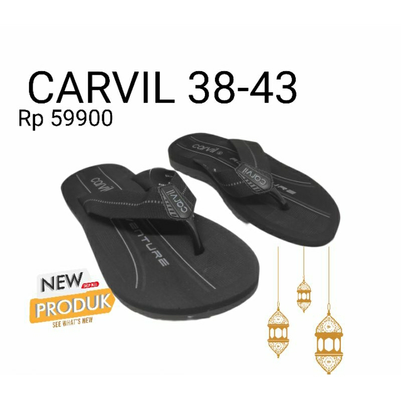 SANDAL SPON CARVIL COWOK 38-43 ( CARVIL TETAP YANG TERBAIK)