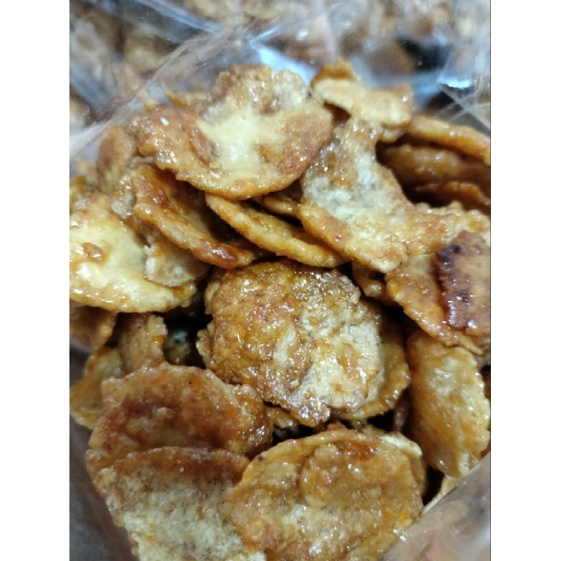 

Emping caramel pedas manis