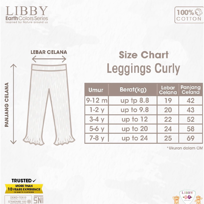 Easy Shirt GIRLS &amp; Legging CURLY Libby Kaos dan legging anak usia 6bulan - 8tahun