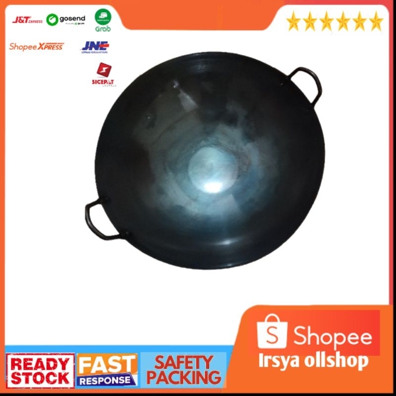 wajan seasoning 50cm siap pakai