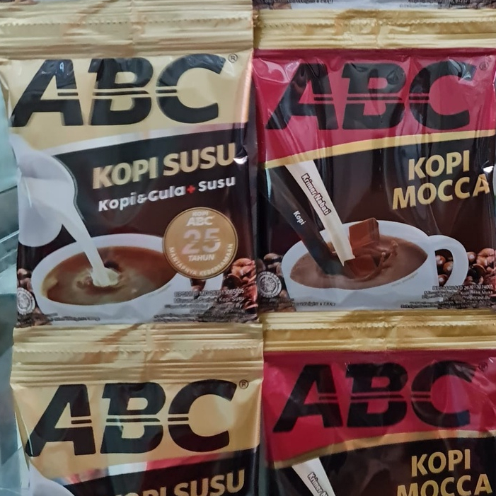 KOPI ABC KOPI SUSU / MOCCA / WHITE COFFEE 1RENCENG ISI 10