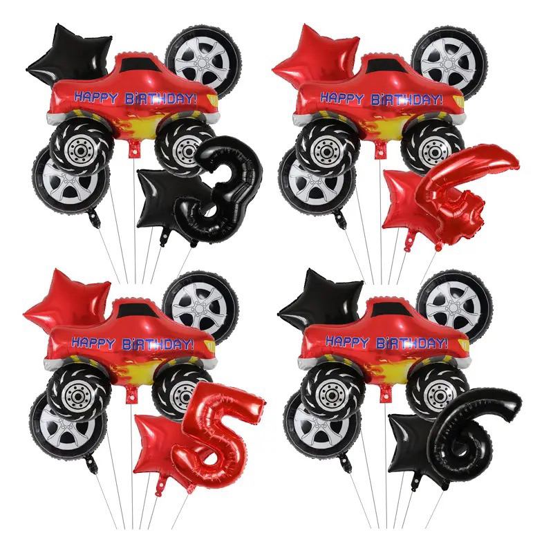 6pcs PAKET BALON HOTWHEELS PELEK BINTANG