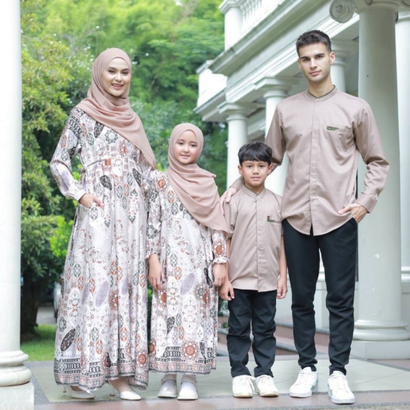 Baju seragam keluarga baju muslim seragam keluarga Sarimbit Hawwa Parsley Michan sarimbit keluarga B