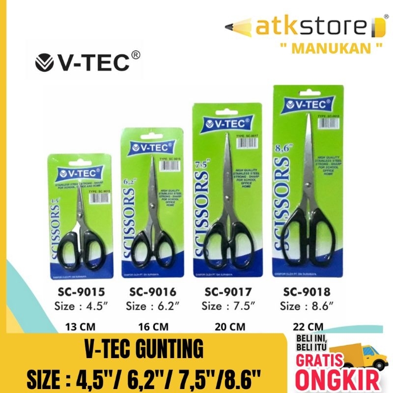 

GUNTING SCISSORS V-TEC SC-9015 SC-9016 SC-9017 SC-9018 || gunting besar kecil sedang tanggung besar kuat