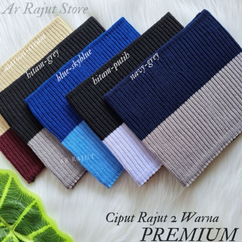 [PAKET HEMAT ISI 5 PCS] Ciput Rajut Premium 2 Warna/ Inner Bandana Daleman Kerudung Anti Melar