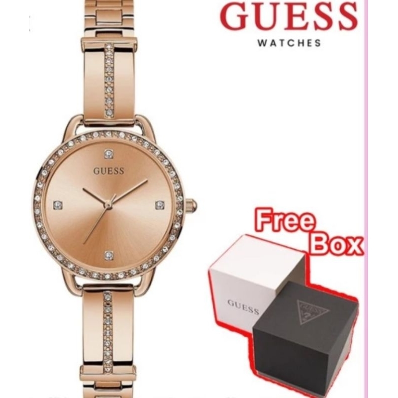 GUESS GW0022L3 Original Bellini Jam Tangan Wanita Analog Rose Gold
