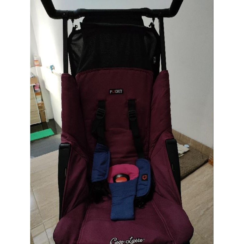 Pockit Stroller &amp; Baby Cot (2-in-1) Urbini Coco Latte Wide Body Pockit 2S ORIGINAL | The World's Most Compact Folding Stroller | 2 Fungsi Ranjang Bayi dan Kereta duduk dorongan untuk bayi dan anak balita