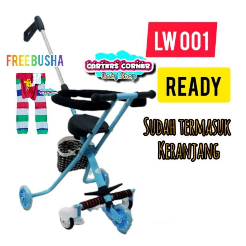 KERETA DORONG ANAK STROLLER EXOTIC MAGIC STROLLER LW 001 RODA 5 STROLLER TONGKAT DORONG BISA DISTEL KETINGGIAN BISA DILIPAT/LW 118/LW 979/LW 002/LW 011/LW 938/B-V7/LW 116/LW 134