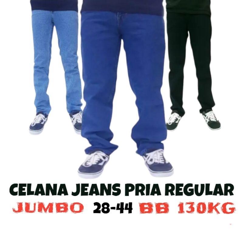 CELANA JEANS PANJANG PRIA MODEL STANDAR/REGULER BAHAN TEBAL