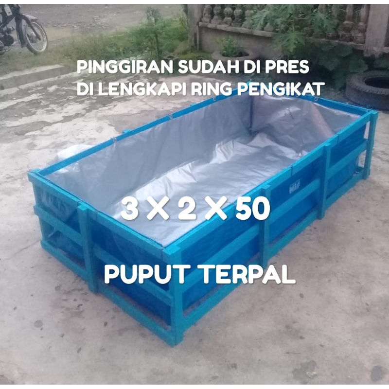 kolam terpal ikan ukuran 3x2x50 terpal kolam terpal