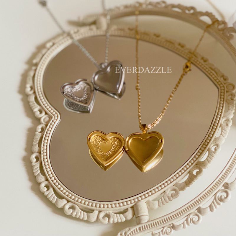 [CUSTOM FOTO] Everdazzle - GILMORE Heart Locket Necklace | Coquette Style Necklace | ANTI KARAT
