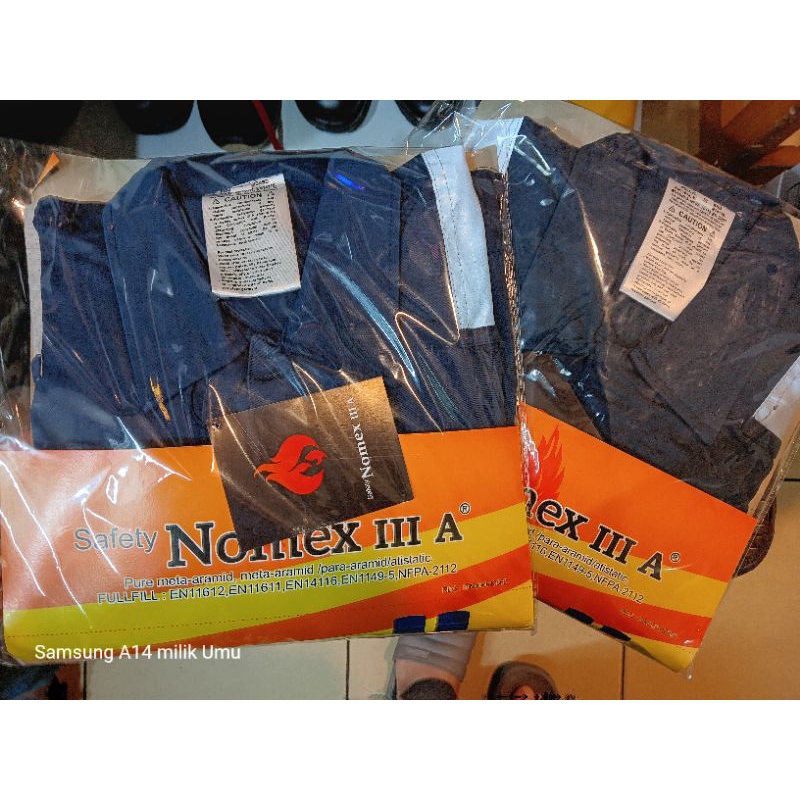COVERALL NOMEX / WEARPACK ANTI API NOMEX IIIA ORIGINAL BIRU DONGKER