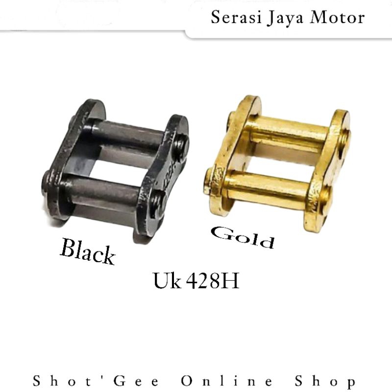 SAMBUNGAN RANTE RANTAI TEBEL 428H GOLD/BLACK