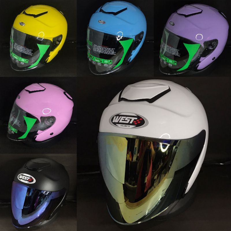 Helm KYT Kyoto West Najima Original Helm SNI Helm Motor Pria Helm Wanita Helm Half Face Helm Bogo He