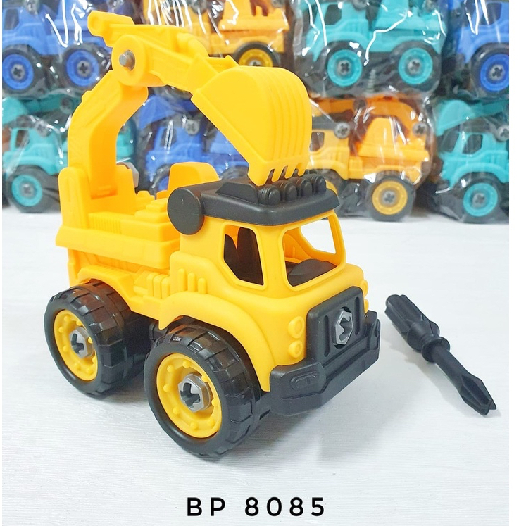 Mainan Anak DIY Assemble Truck Truk Rakit Konstruksi Shovel BP8085