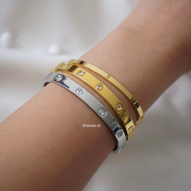 PAMELA | Everyday Collection - Gold Plated Bangle Bracelet - Gelang Wanita