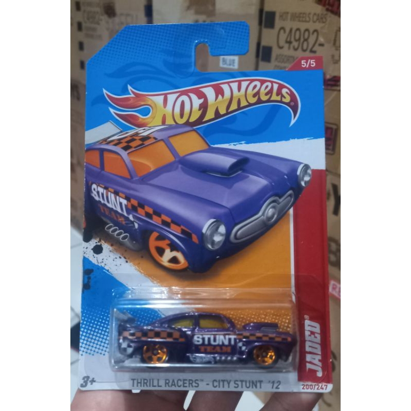 hotwheels JADED ungu HW THRILL RACERS CITY STUNT 12