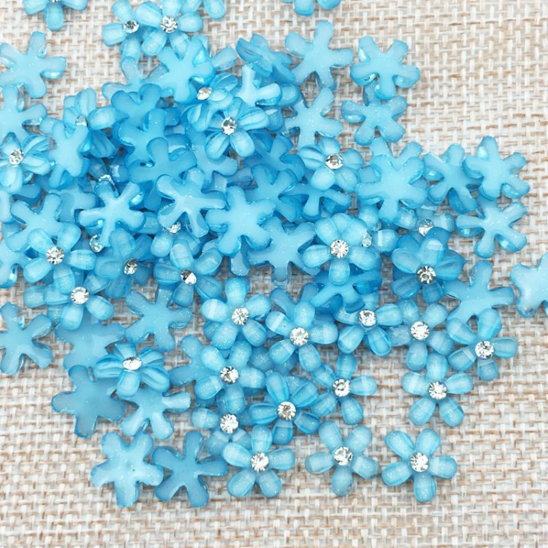 10pcs Bunga kelopak resin,, Hiasan kuku bunga akrilik ukuran 10mm, manik manik bunga