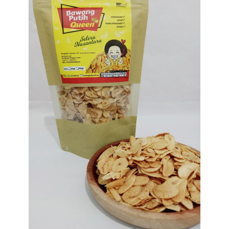 

Bawang Putih Goreng Queen 100gr//Bawang Putih Goreng Asli