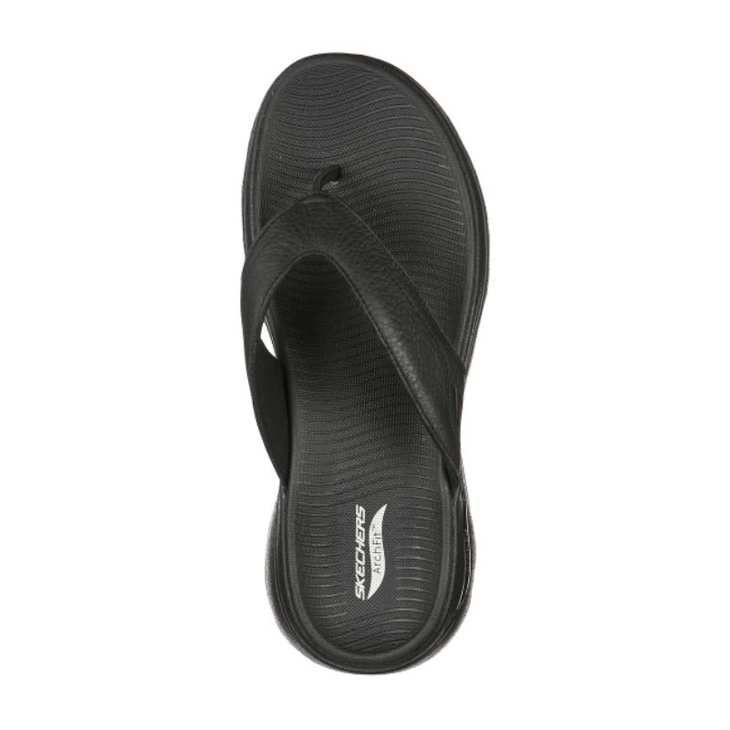 Skechers Go Walk Arch Fit Sandal Surfacer 229022/BBK Black Sendal Pria Original