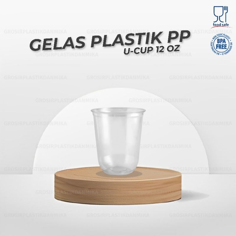 GELAS PLASTIK OVAL PP 12 / 14 / 16 / 18 / 22 OZ