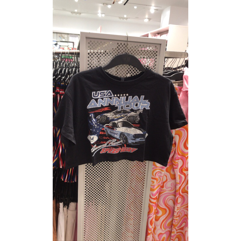 READY T-SHIRT HNM CROP FREE PAPERBAG