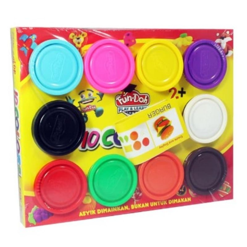 FUN DOH 10 COLORS / MAINAN EDUKASI ANAK