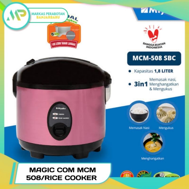 Magic com [Miyako] MAGIC COM MCM 508 SBC 1,8 Liter / RICE COOKER MCM 558 SBC 2 Liter / Penanak Nasi