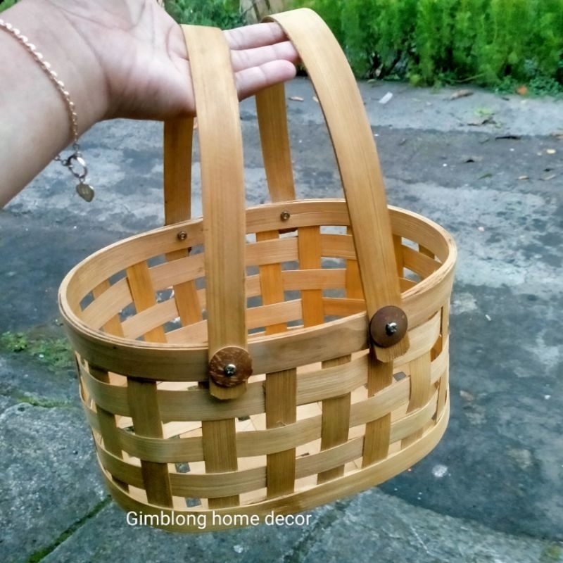 TEMPAT HAMPERS BAMBU | WADAH PARCEL | KERANJANG BAMBU