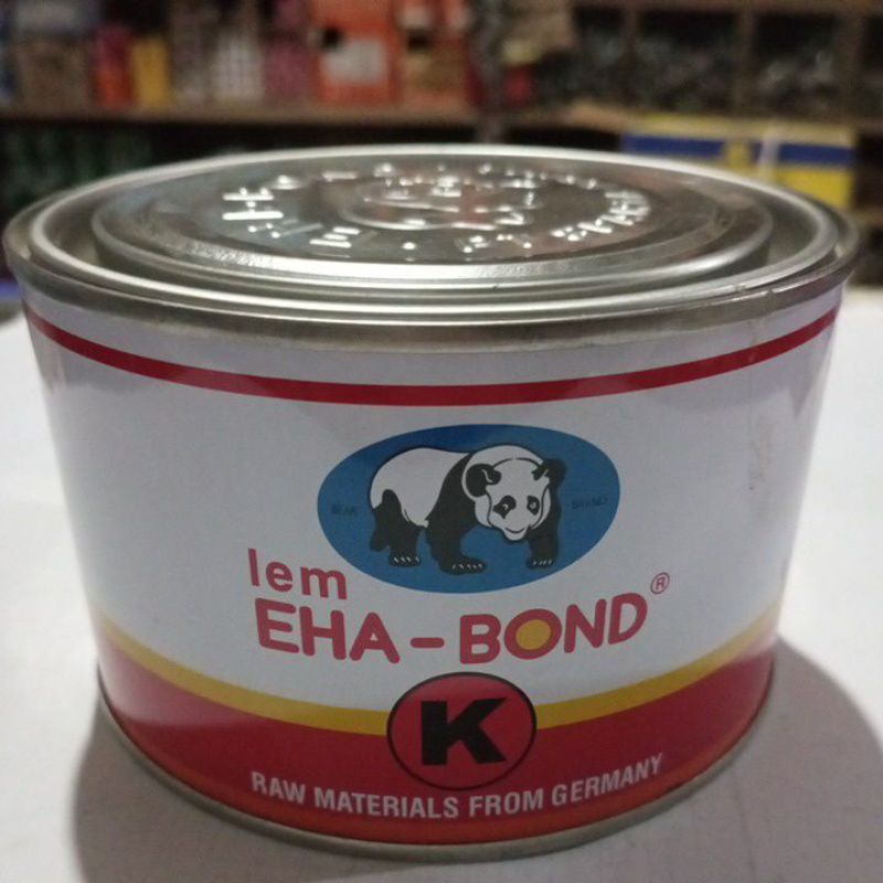 

LEM KUNING EHA-BOND 400gr/lem kulit, karet, kayu, vinyl, sepatu,dll
