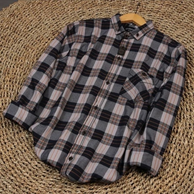 (BISA COD) Kemeja Flanel Terlaris Lengan Panjang Pria Wanita Hem Premium Quality Kameja Kerja Kantor