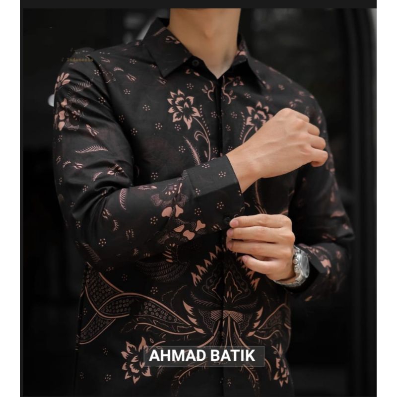 SAWONGALENG KEMEJA BATIK PRIA SLIMFIT LAPIS FURING