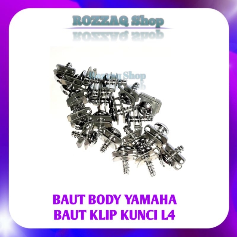 10 PCS BAUT KLIP YAMAHA KUNCI L BAUT KLIP YAMAHA 5X15 BAUT BODY YAMAHA BAUT KLIP YAMAHA L4 BAUT KLIP MOTOR L4